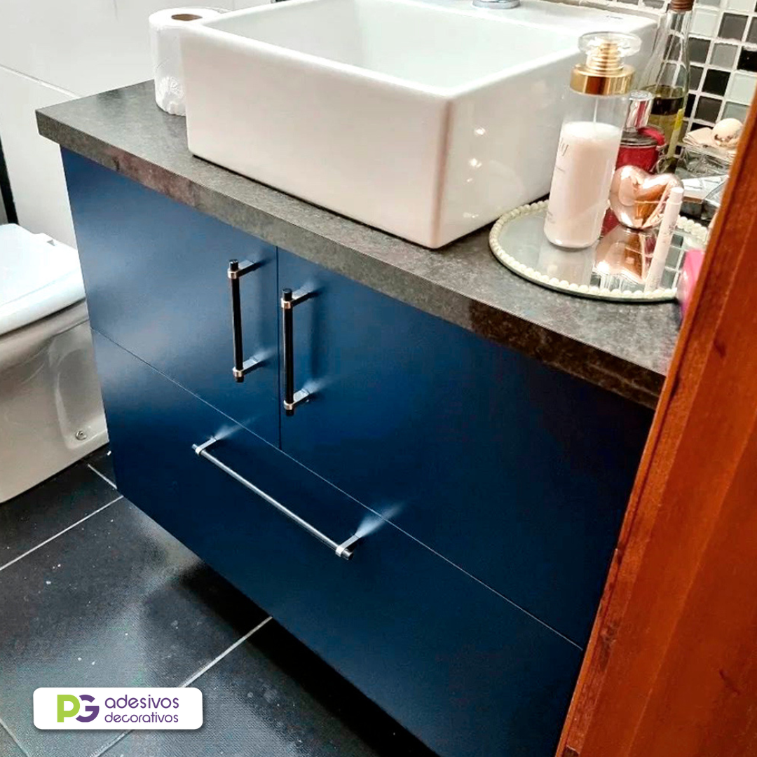 Adesivo para Envelopamento Azul Petróleo Fosco