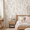 Papel de Parede Adesivo Floral Campestre Rosé