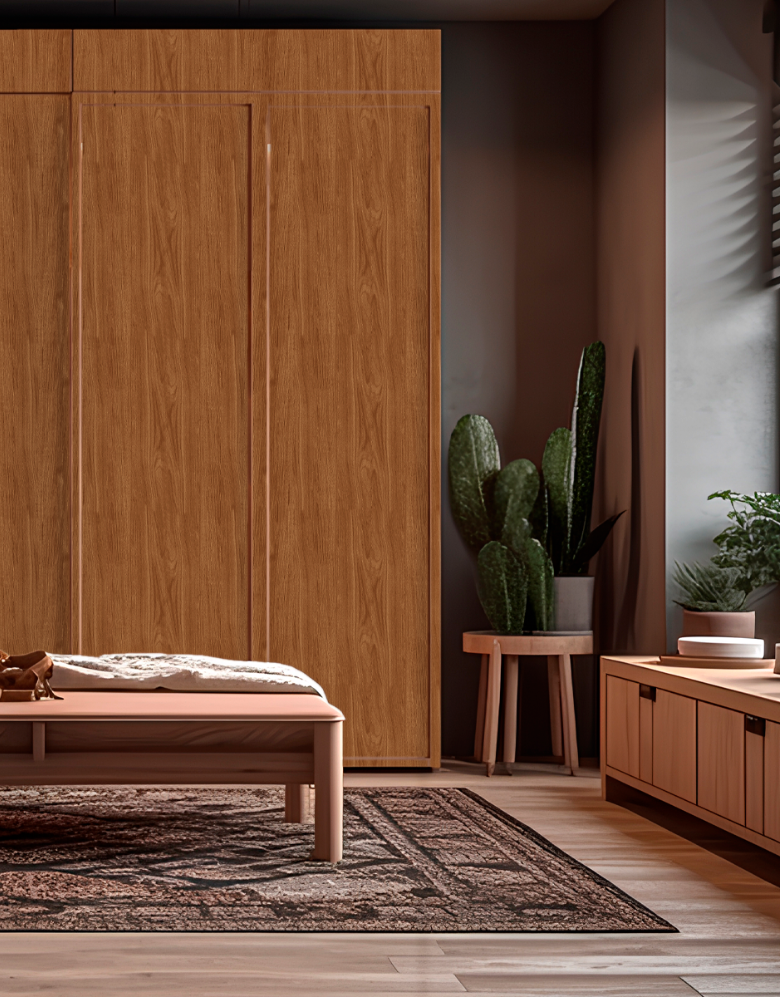 Papel de Parede Texturizado Amadeirado Bege