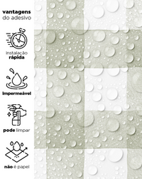 KIT DE 5 ROLOS - 1,00m x 50cm - Papel de Parede Adesivo Xadrez Vichy Aquarela Oliva