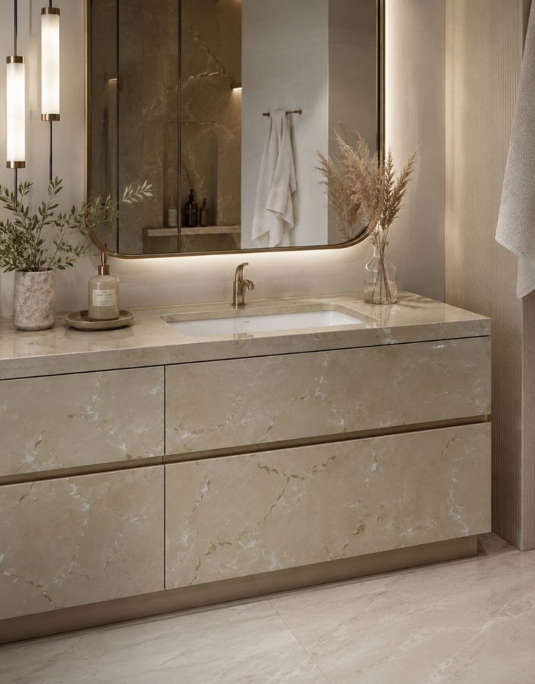 Revestimento Adesivo Mármore Carrara Bege