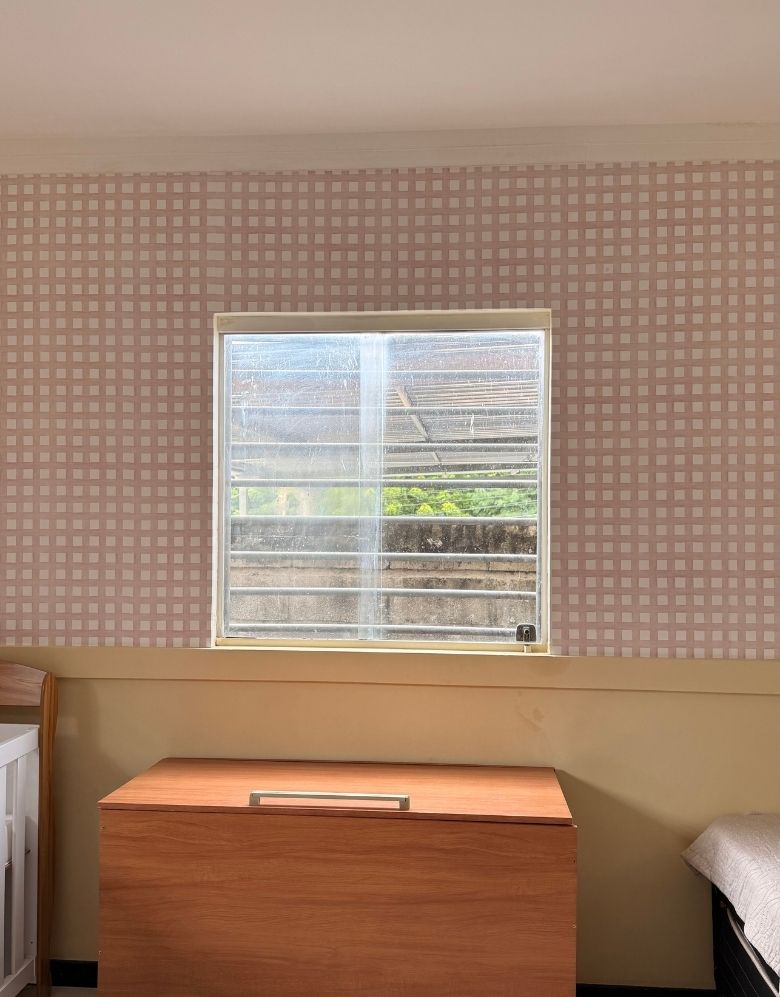 Papel de Parede Adesivo Xadrez Grid Bege