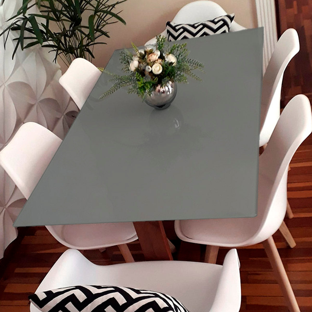 Adesivo para Mesa Cinza Laca