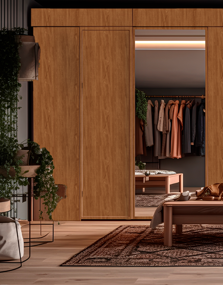 Papel de Parede Texturizado Amadeirado Bege