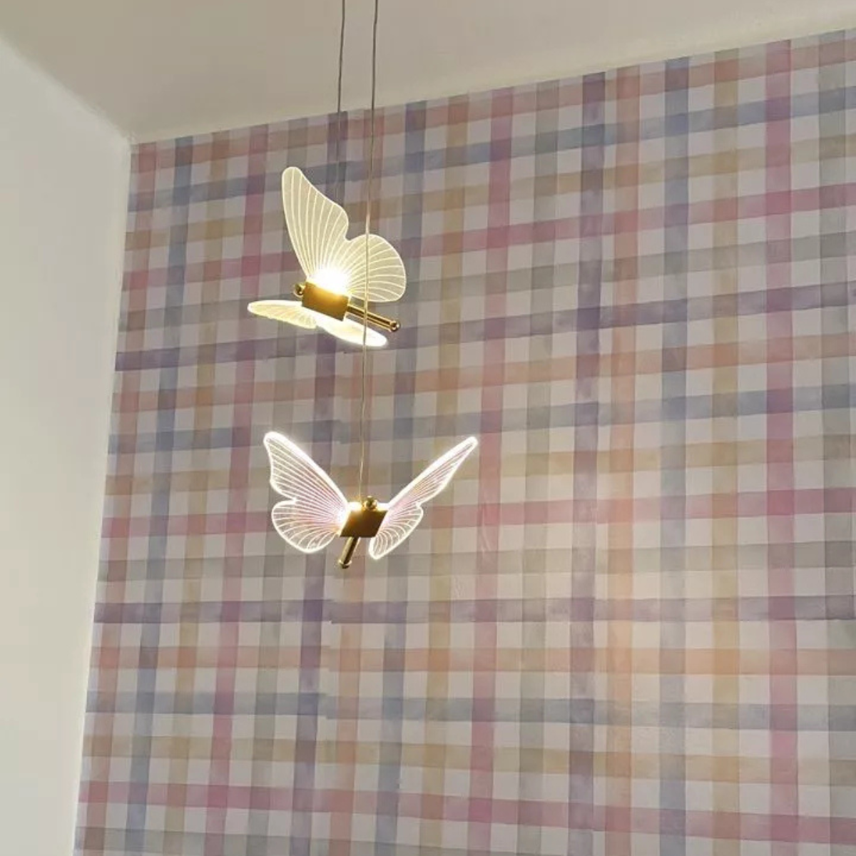 KIT DE 1 ROLOS - 1,50m x 50cm - Papel de Parede Adesivo Xadrez Vichy Aquarela Colorido