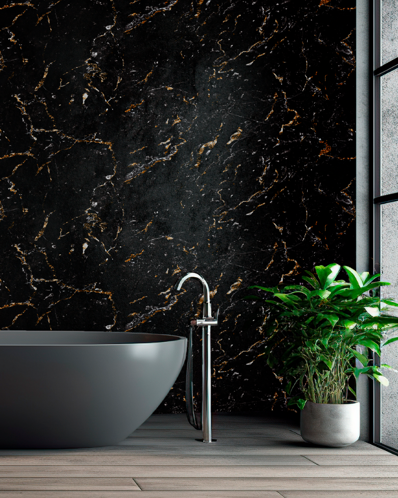 Revestimento Adesivo Mármore Carrara Preto