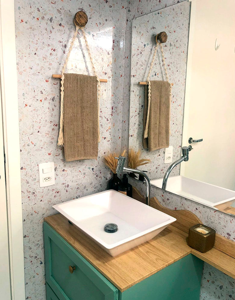 Papel de Parede Adesivo Granilite Boho 3,00m x 50cm