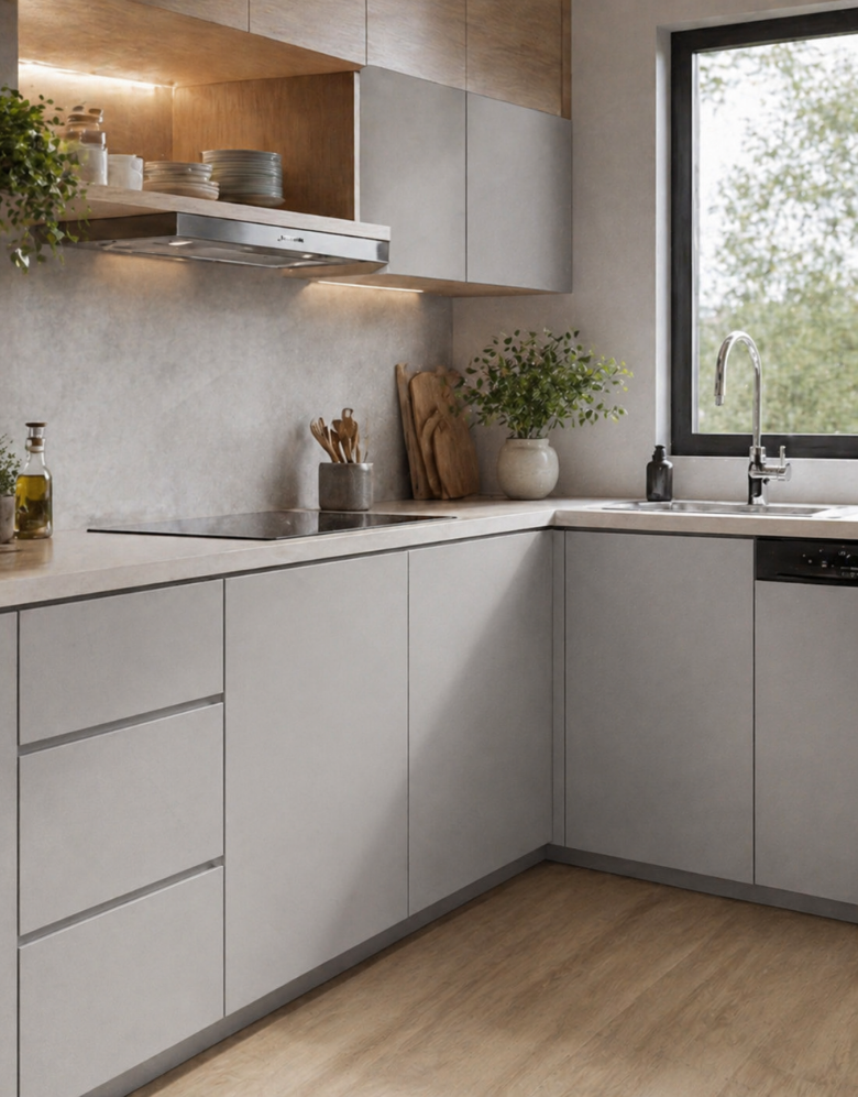 Adesivo envelopamento para Móveis Formica Cinza Crômio