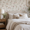 Papel de Parede Adesivo Floral Campestre Rosé