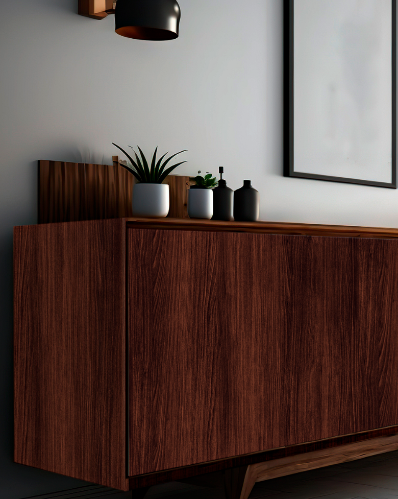 Revestimento Adesivo Madeira Rústica Mogno Terra