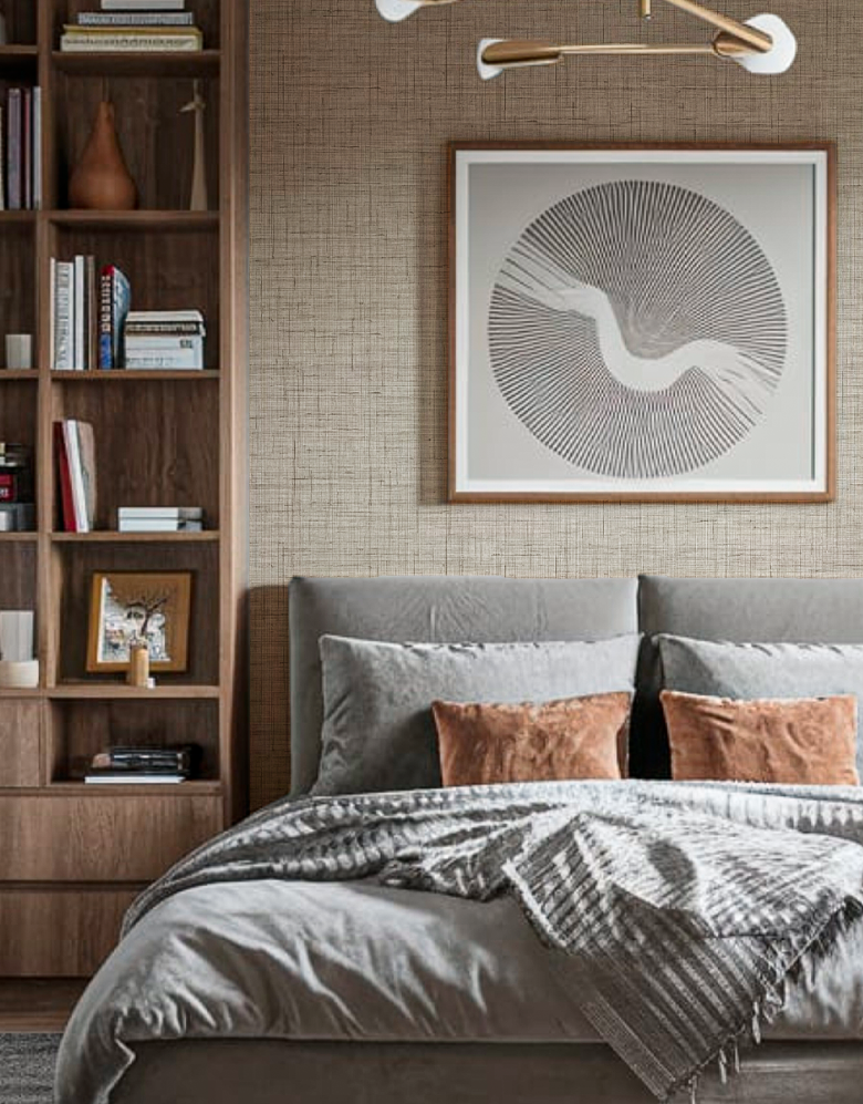 Papel de Parede Texturizado Linho Creme