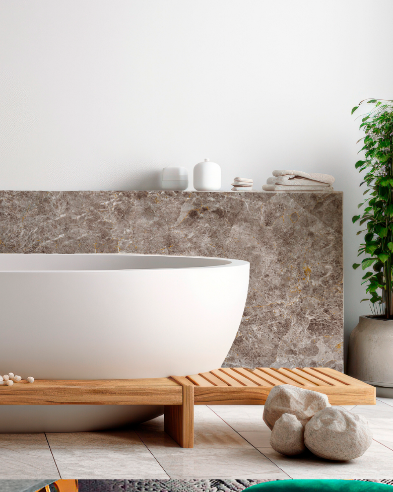 Revestimento Adesivo Mármore Taj Mahal Bege