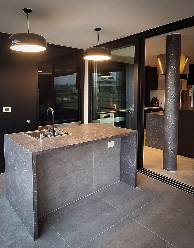 Adesivo para Pia Mármore Grigio Brilho