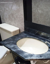 Adesivo para Pia Mármore Silver Black