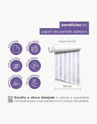 Papel de Parede Adesivo Listrado Aquarela Lilás - imagem 8