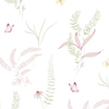 KIT DE 5 ROLOS - 2,50m x 50cm - Papel de Parede Adesivo Jardim Rosa