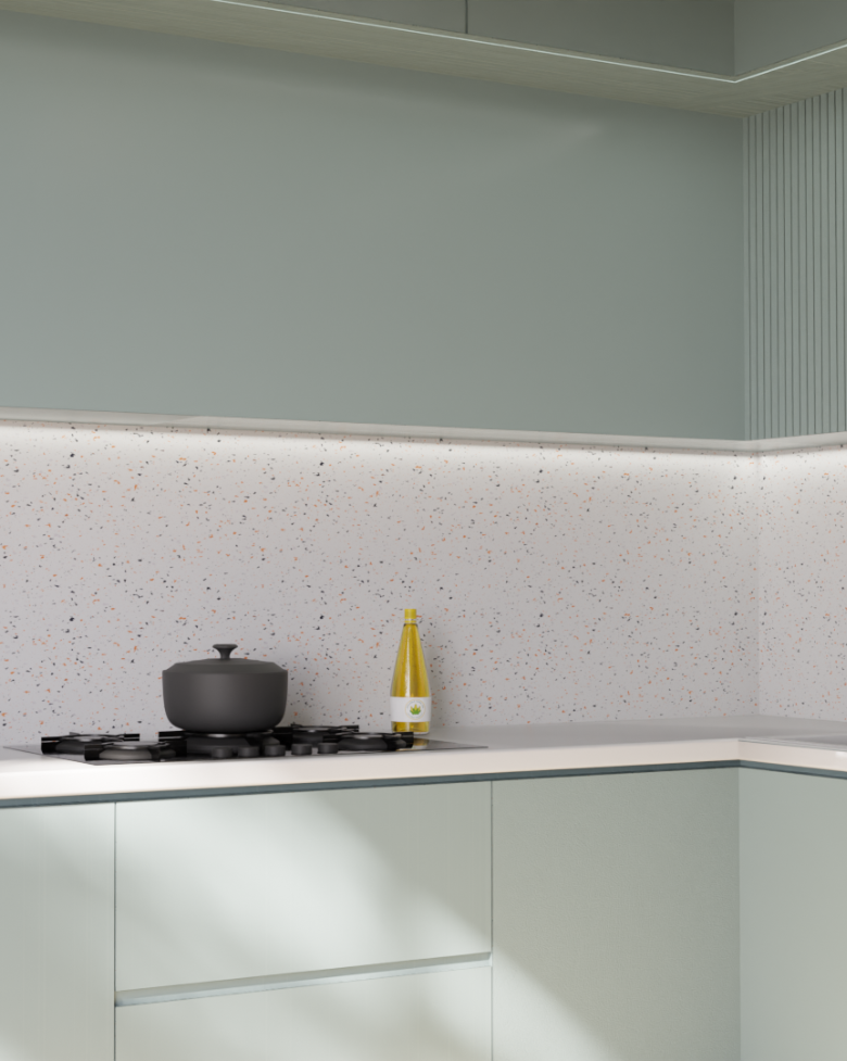 Papel de Parede Adesivo Fórmica Azul Cinzenta Satin Glacial