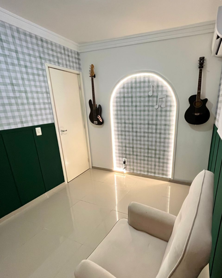 Papel de Parede Adesivo Xadrez Vichy Aquarela Verde Menta