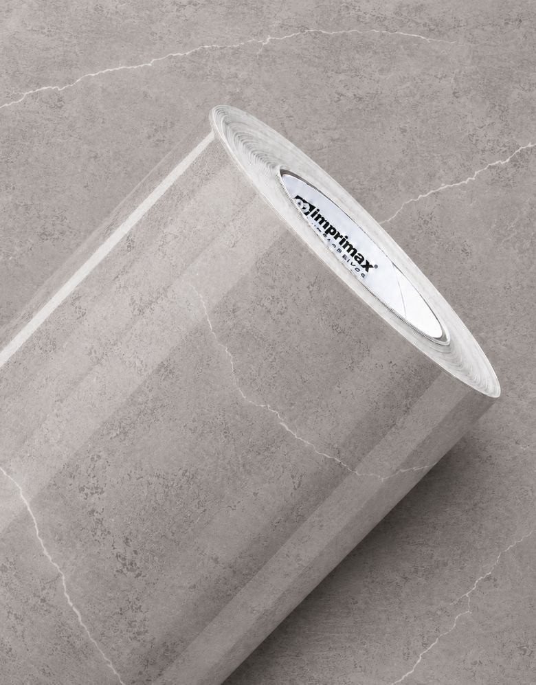 Adesivo para Piso Mármore Cinza Armani Brilho