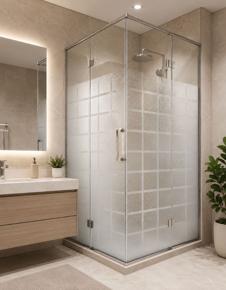 Adesivo para Vidro Decorado Cristal Quadra