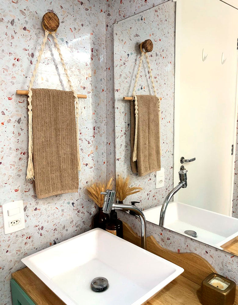 Papel de Parede Adesivo Granilite Boho 3,00m x 50cm