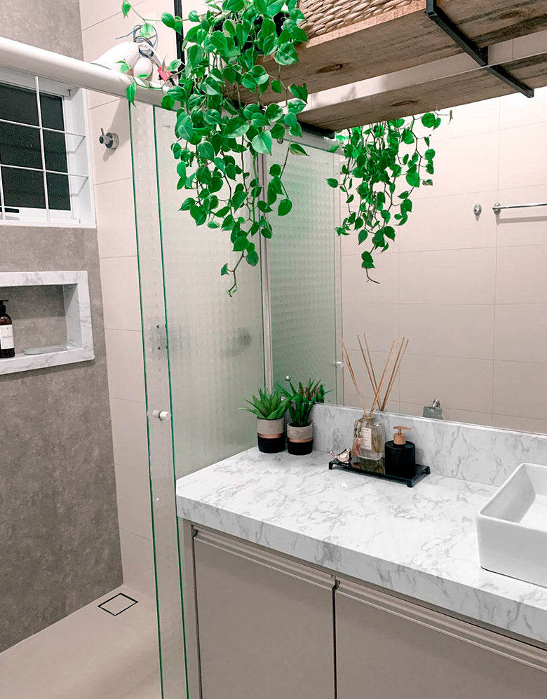 Adesivo para Pia Mármore Lunare Brilho