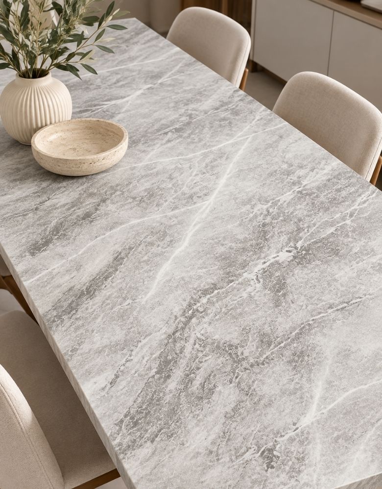 Adesivo para Mesa Mármore Carrara Perolizado