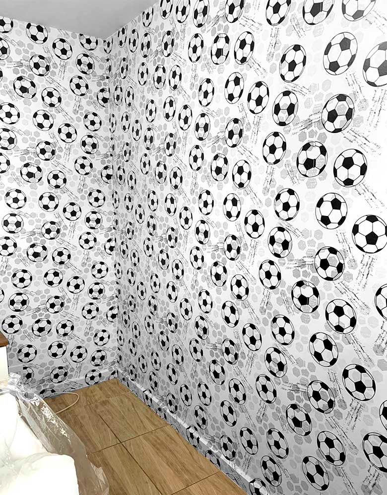 Papel de Parede Adesivo Bolas de Futebol