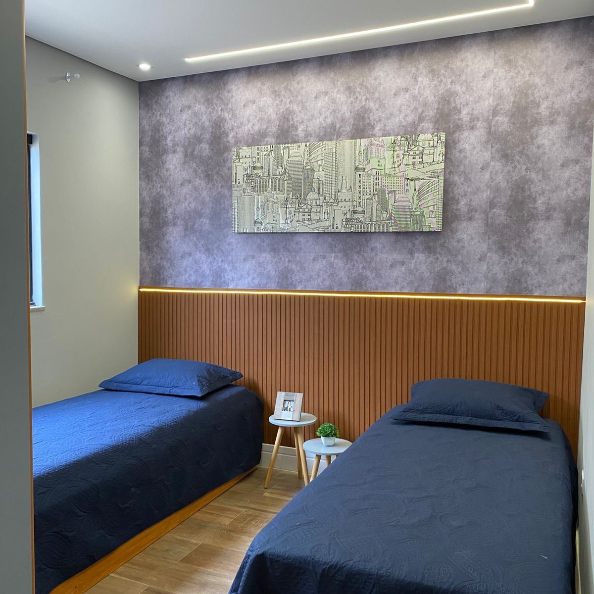 Papel de Parede Adesivo Cimento Queimado Industrial