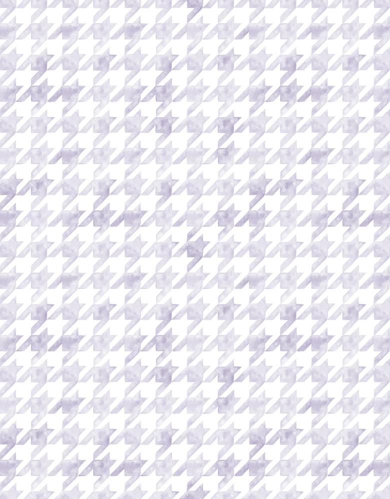 Papel de Parede Adesivo Pied de Poule Lilás Aquarela