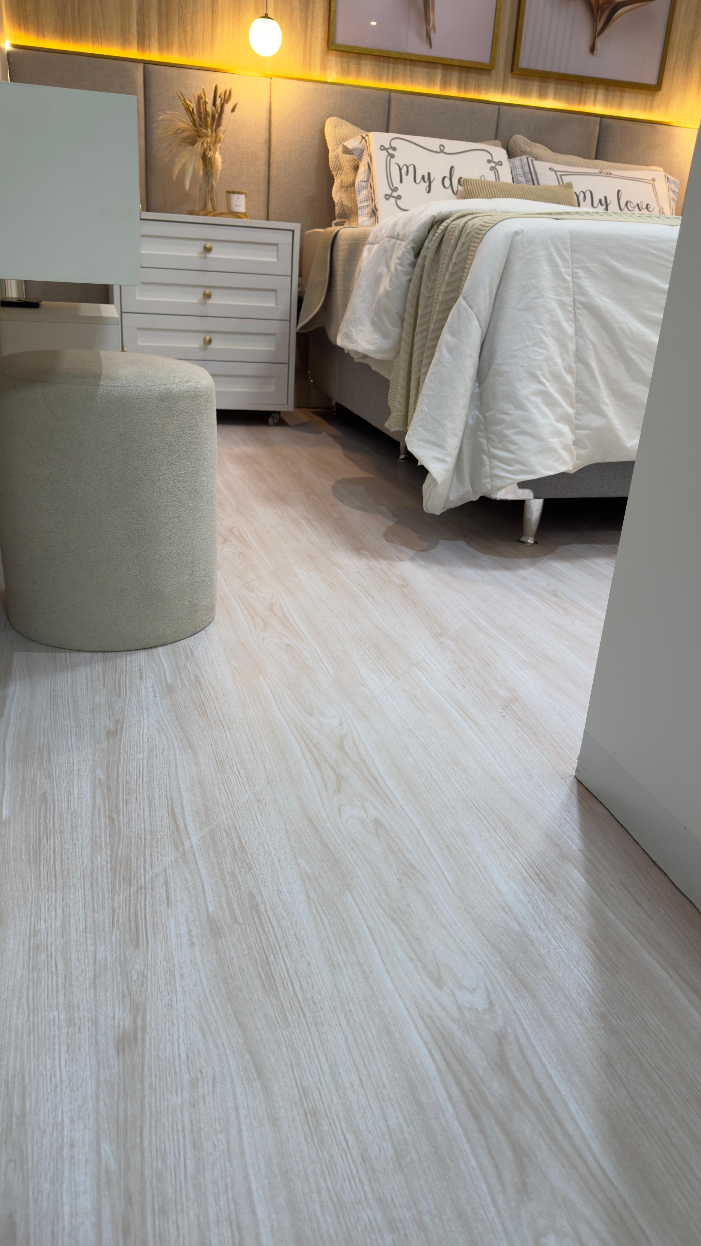 Adesivo para Chão Amadeirado Carvalho Areia