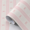 Papel de Parede Adesivo Laços Rosa Listrado Xadrez