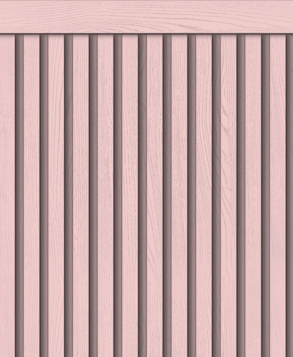 Papel de Parede Adesivo Meia Parede Ripado Rosa