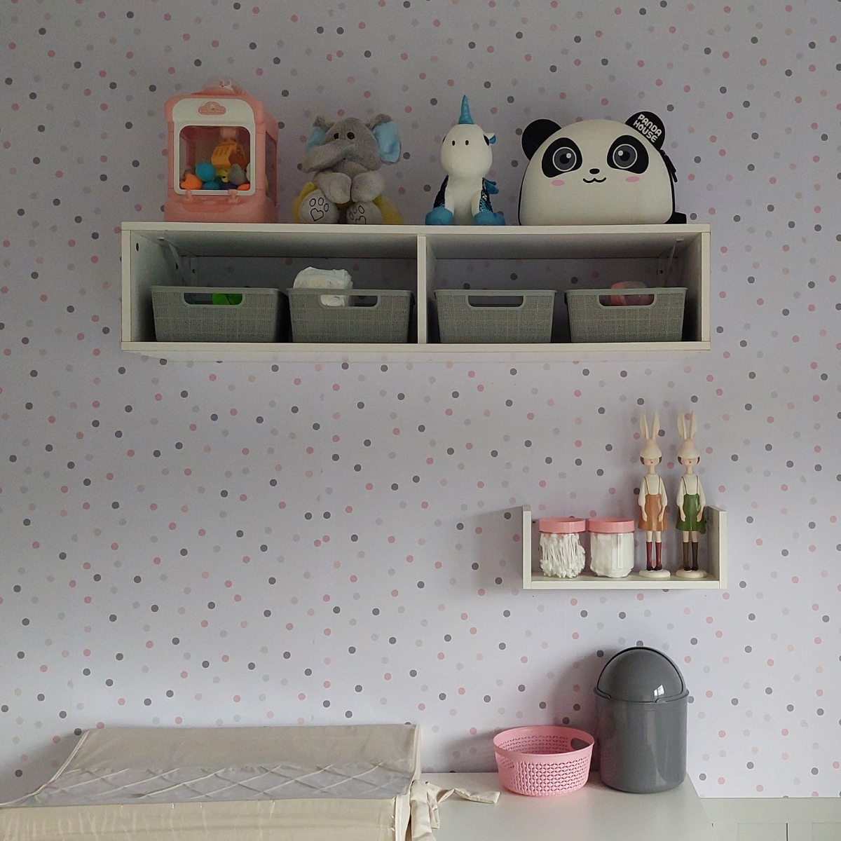 Papel de Parede Adesivo Confete Rosa