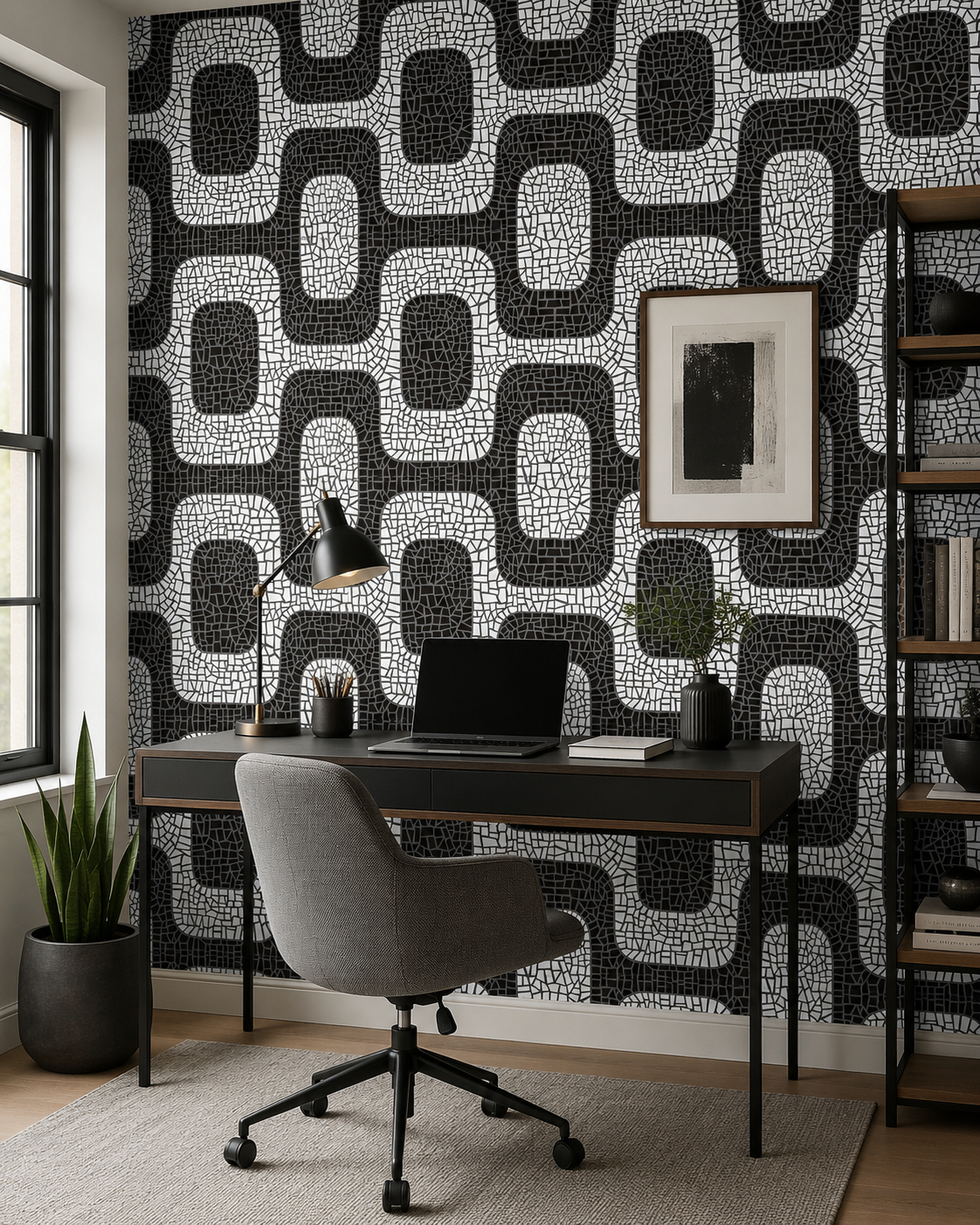 Papel de Parede Adesivo Mosaico Geométrico