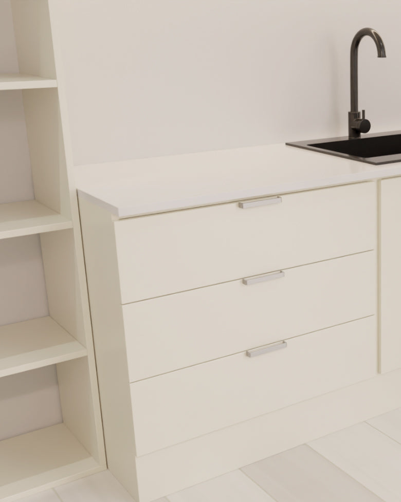 Papel de Parede Adesivo Fórmica Creme Marfim