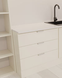 Papel de Parede Adesivo Fórmica Creme Marfim