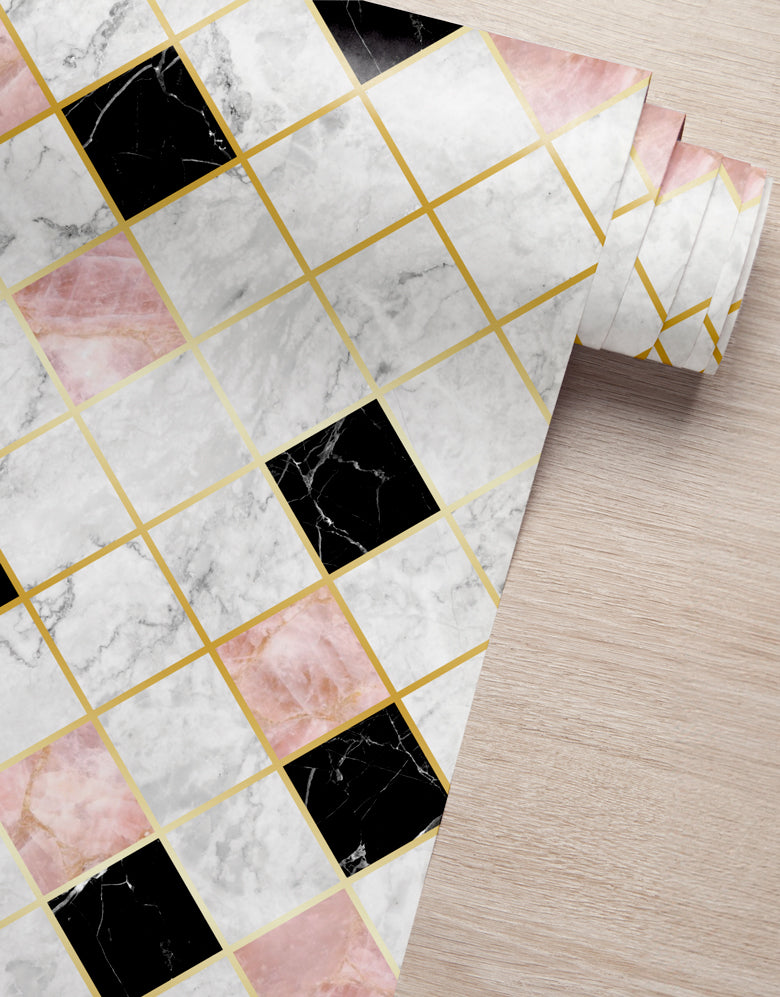 Adesivo para Piso Mosaico Marmorizado