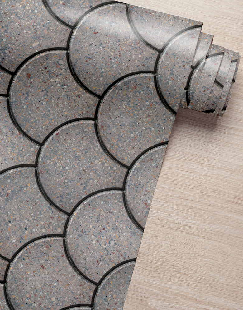 Adesivo para Piso Ondas de Cimento