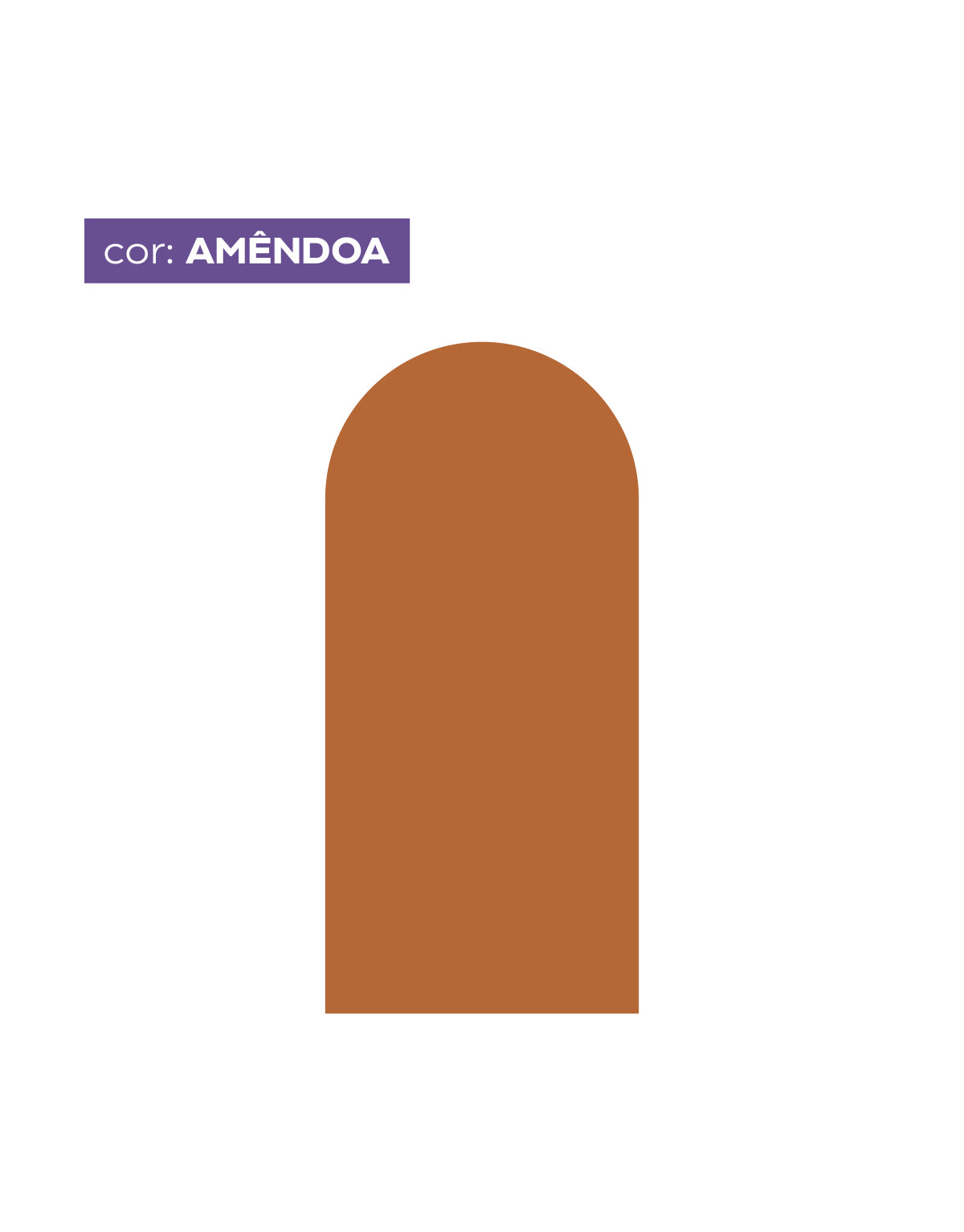 Adesivo de Parede Arco Liso Amêndoa