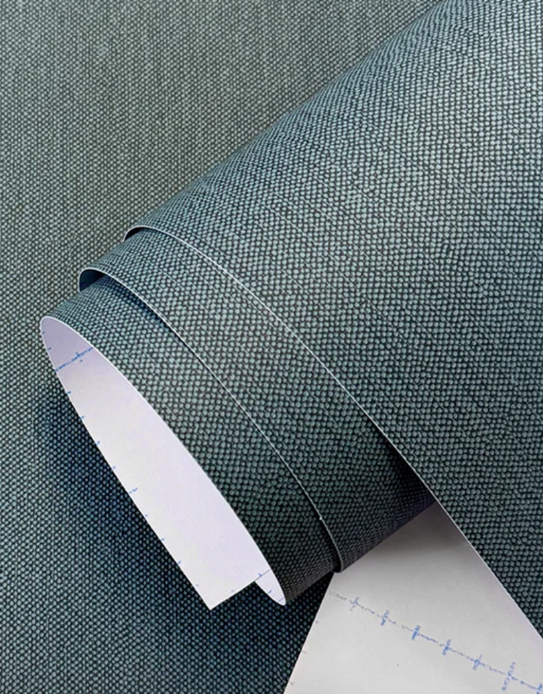 Revestimento Adesivo Telado Linho Avalon Azul Acero