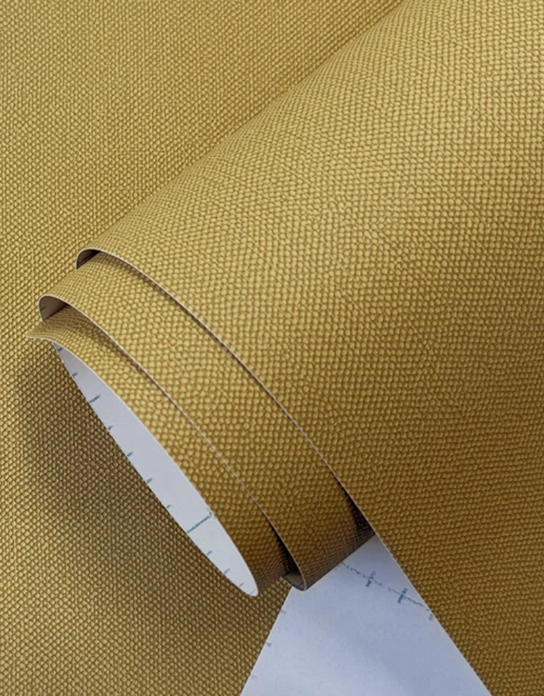 Revestimento Adesivo Telado Linho Avalon Mostarda Djon