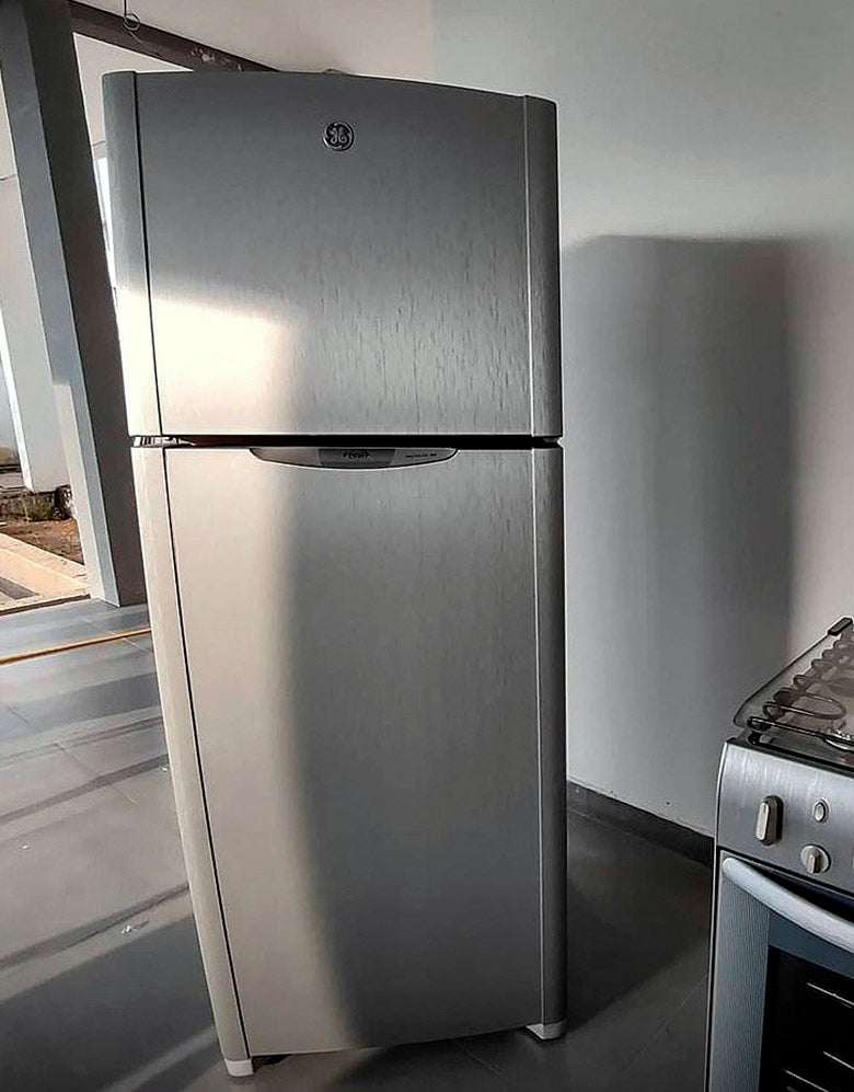 Adesivo para Geladeira Escovado Inox