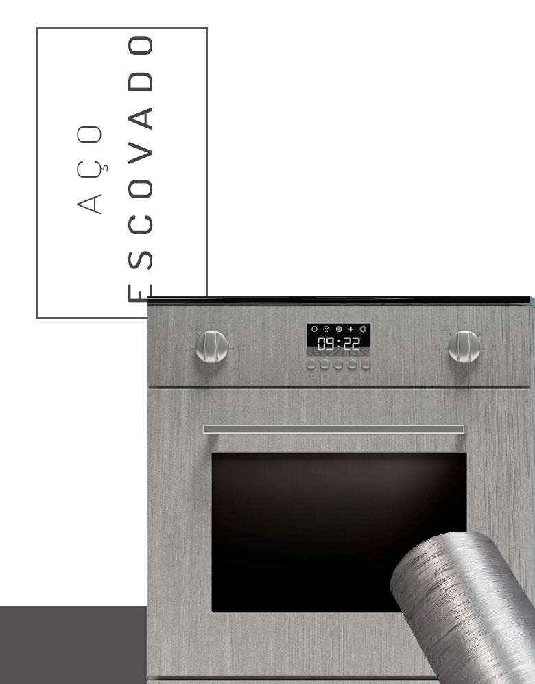 Adesivo para Fogão Escovado Inox