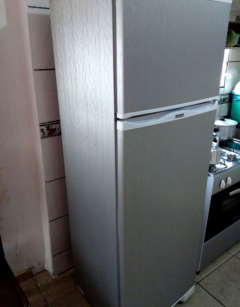 Adesivo para Geladeira Escovado Inox