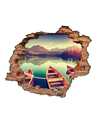 Adesivo Decorativo Buraco 3D Barcos