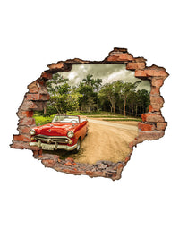 Adesivo Decorativo Buraco 3D Carro Vintage