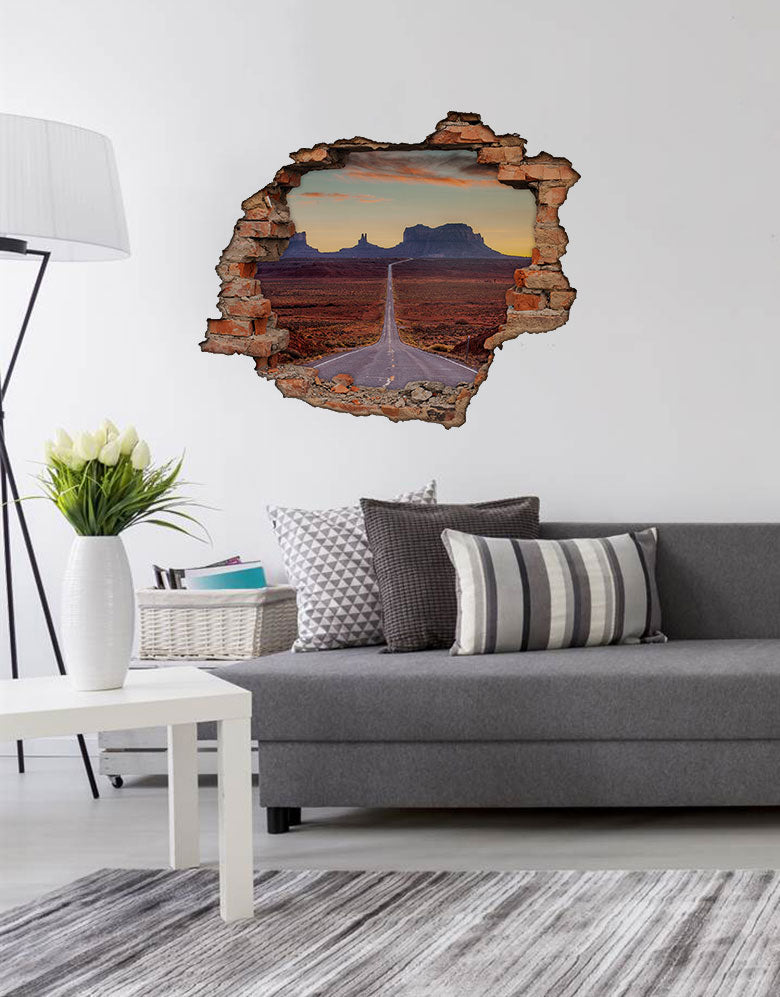 Adesivo Decorativo Buraco 3D Estrada