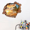 Adesivo Buraco 3D Fim de Tarde Praiano