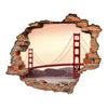 Adesivo Decorativo Buraco 3D Golden Gate